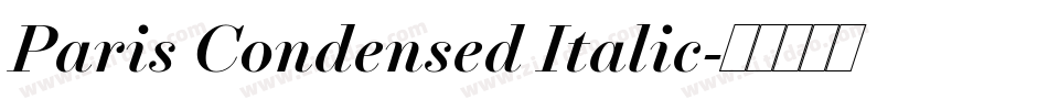 Paris Condensed Italic字体转换